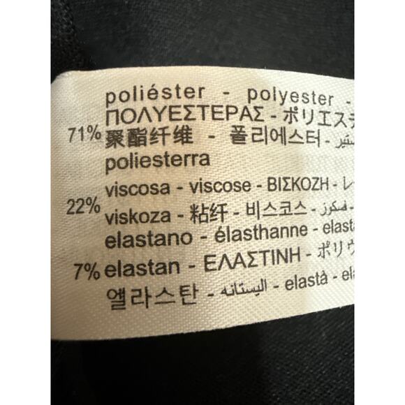 Zara Black Buckle Strap High Waisted Pleated A Line Mini Skort Skirt Size M - Picture 5 of 5